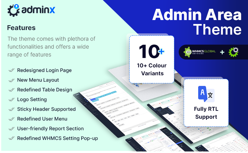 Whmcs Adminx Theme V1.0.6