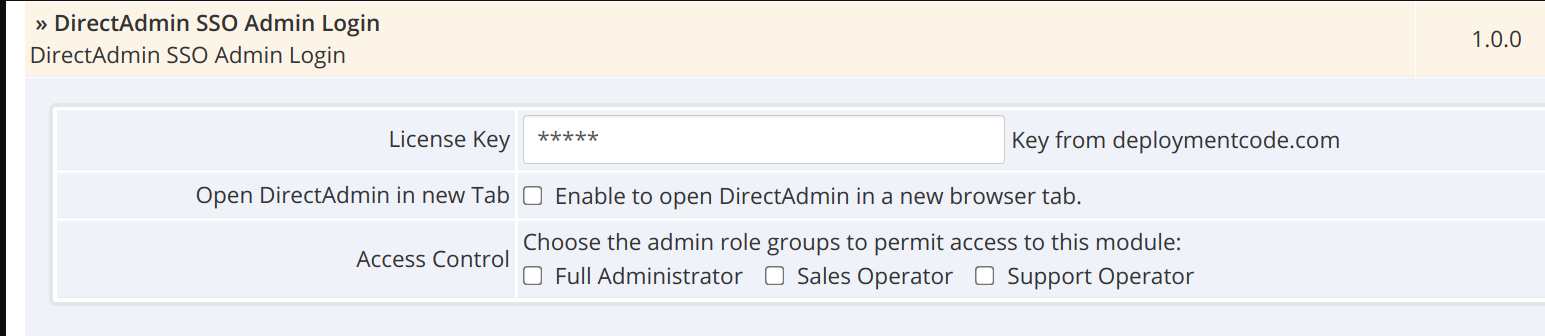 DirectAdmin Client SSO Login 1.0.0