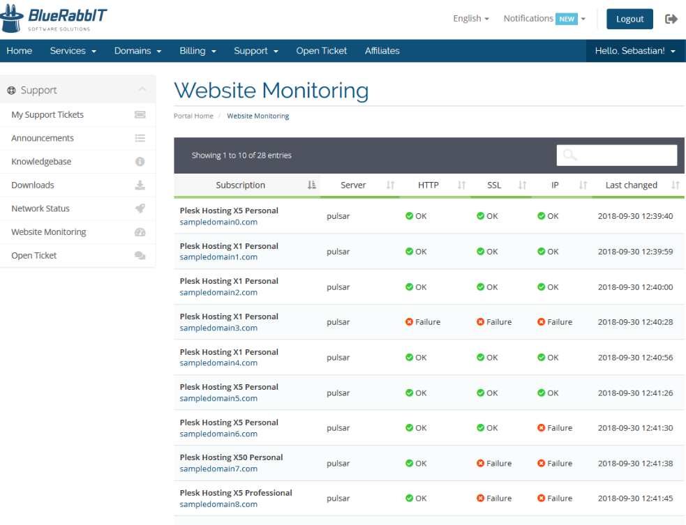 WHMCS Website Monitoring 3.6.0
