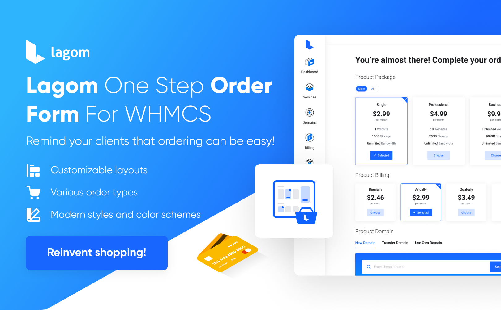 Lagom One Step Order Form For WHMCS V1.2.4