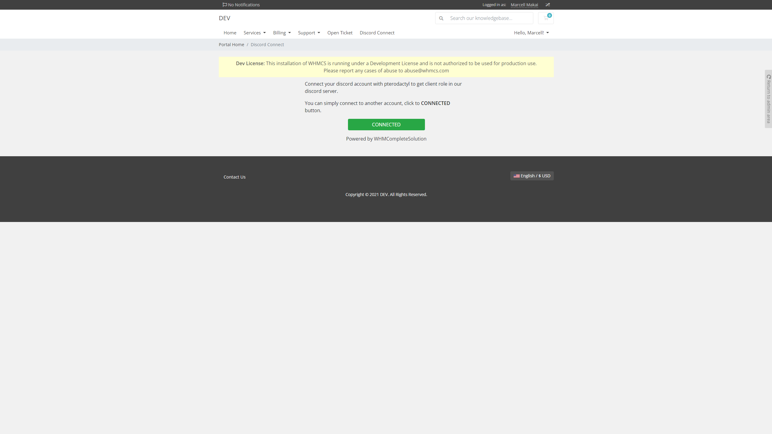 Discord Role Manager [WHMCS]
