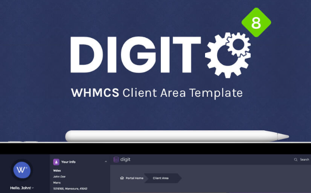 Digit - Responsive WHMCS Client Area Template